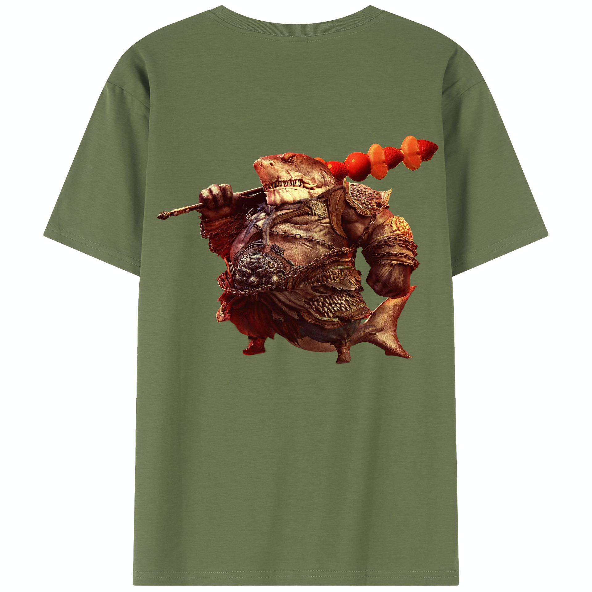 （画像用） Ne Zha 2 ナタ 魔童の大暴れ 綿100％半袖Tシャツ（背面プリント）